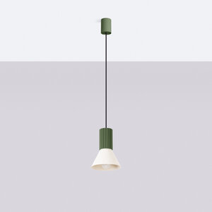 Sollux Lighting Hanglamp ESTRIA 1 beige/olijfgroen