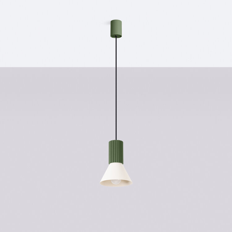 Sollux Lighting Pendant lamp ESTRIA 1 beige/olive green