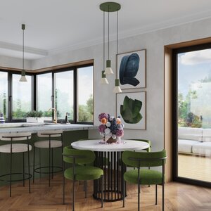 Sollux Lighting Pendelleuchte ESTRIA 1 beige/olivgrün