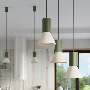 Sollux Lighting Pendelleuchte ESTRIA 3P beige/olivgrün