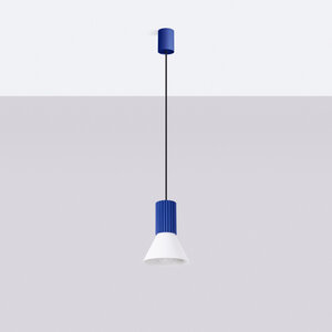 Sollux Lighting Pendelleuchte ESTRIA 1 weiß/ultramarin