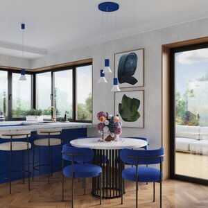 Sollux Lighting Pendant lamp ESTRIA 1 white/ultramarine