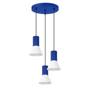 Sollux Lighting Pendant lamp ESTRIA 3P white/ultramarine