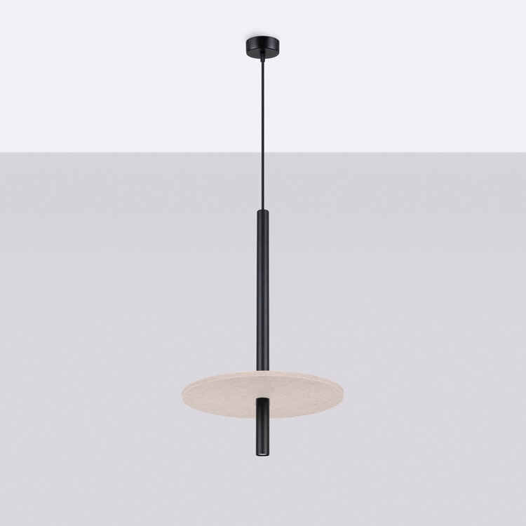 Sollux Lighting Pendant lamp FELTRO 1 black/beige