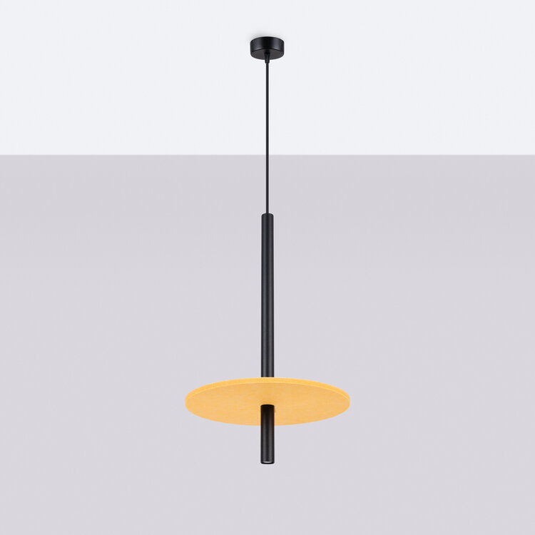 Sollux Lighting Pendelleuchte FELTRO 1 schwarz/gelb