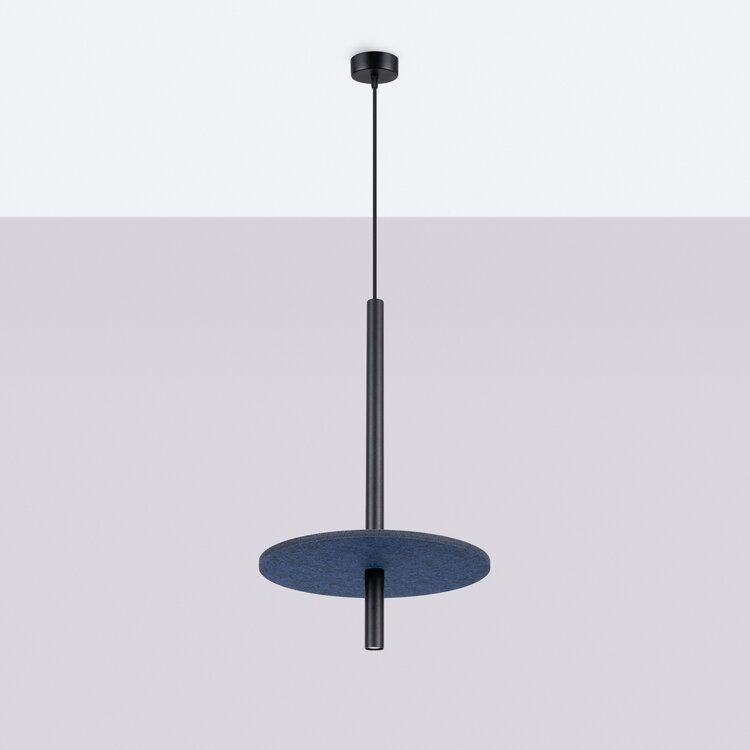 Sollux Lighting Pendelleuchte FELTRO 1 schwarz/marineblau