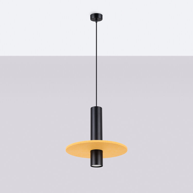 Sollux Lighting Pendant lamp PELTA 1 black/yellow