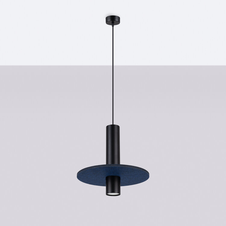 Sollux Lighting Hanglamp PELTA 1 zwart/navy