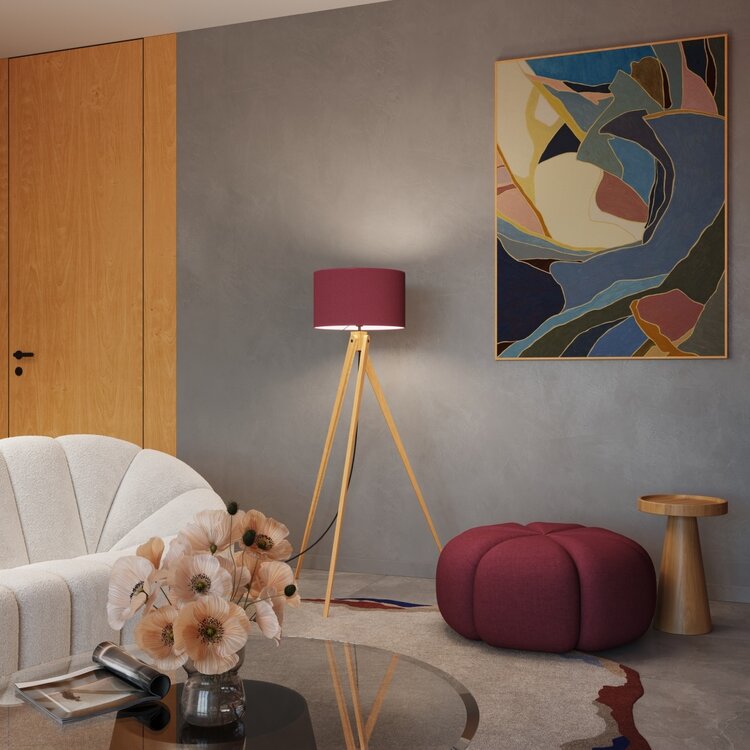 Sollux Lighting Staande lamp NATT bordeaux