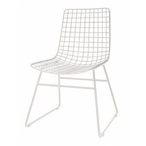 HKliving Wire chair Metal white