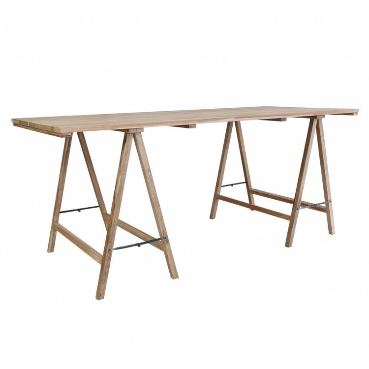 HKliving HKliving Teak trestle table teak