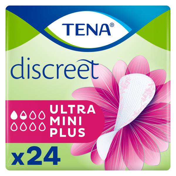 TENA Discreet Ultra Mini Plus inlegkruisje 24 stuks - 10 pakken