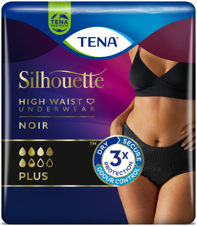 TENA Silhouette Plus High Waist Noir Medium of Large - 6 pakken