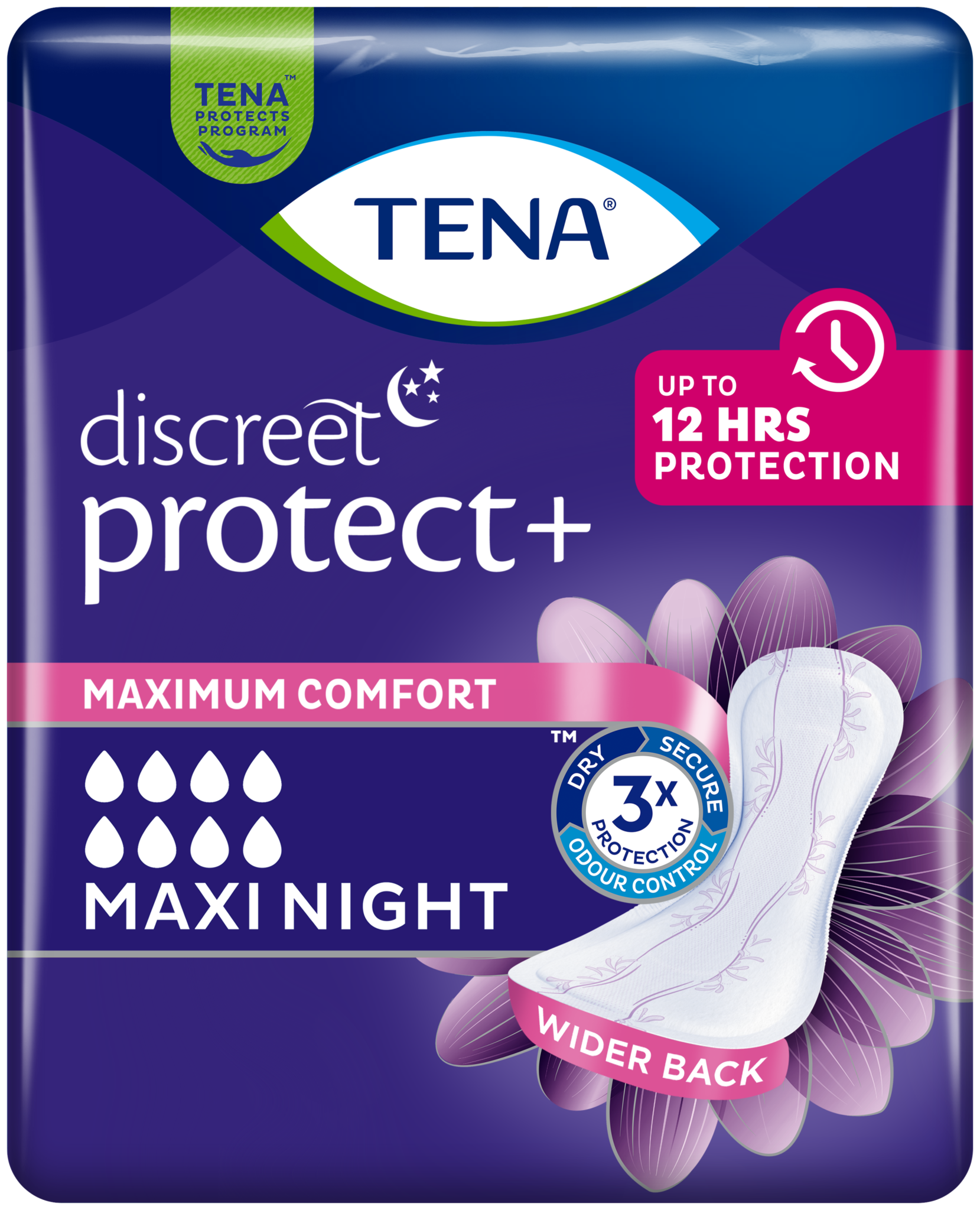 TENA Discreet Maxi Night verbanden 12 stuks - 10 pakken