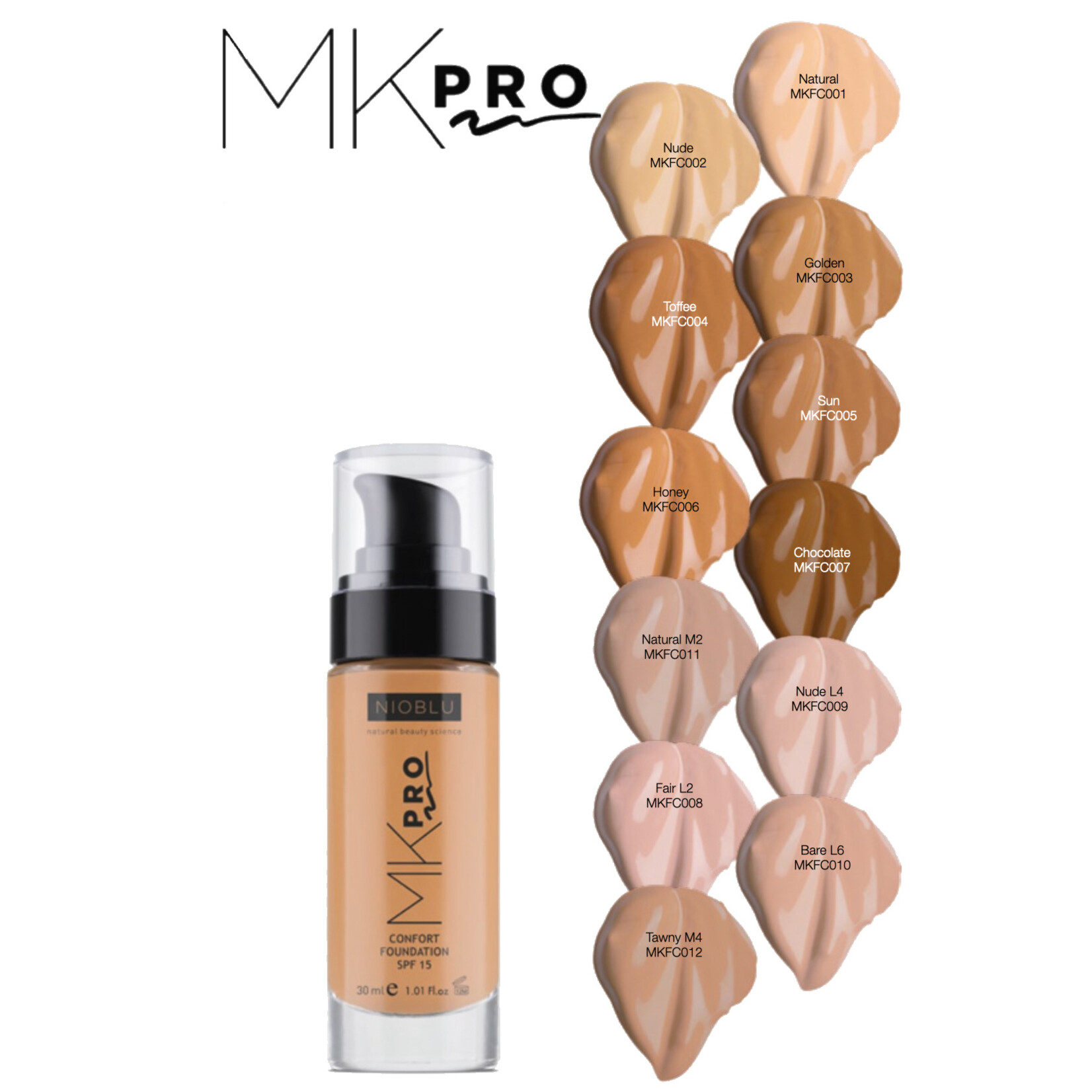 NIOBLU MKPro Foundation confort SPF 15