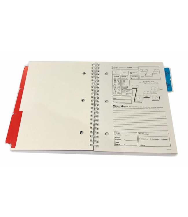 PADI logboek vulling