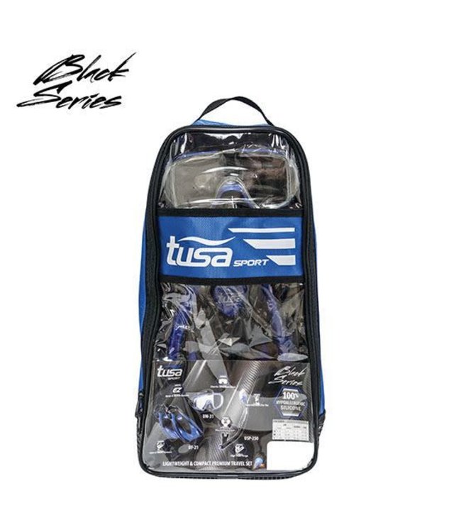 Tusa Visio Tri-Ex Travel Snorkelset Blauw