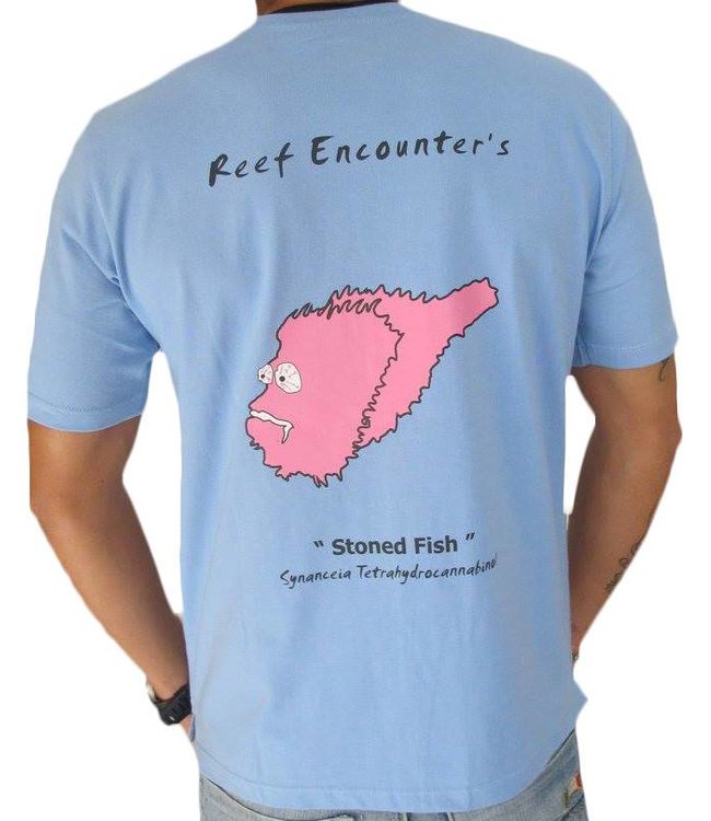 T-shirt Blauw Stonefish