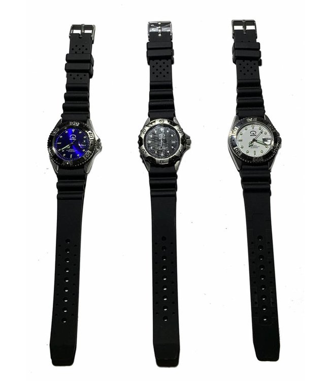 Q-dive Duikhorloge heren blauw
