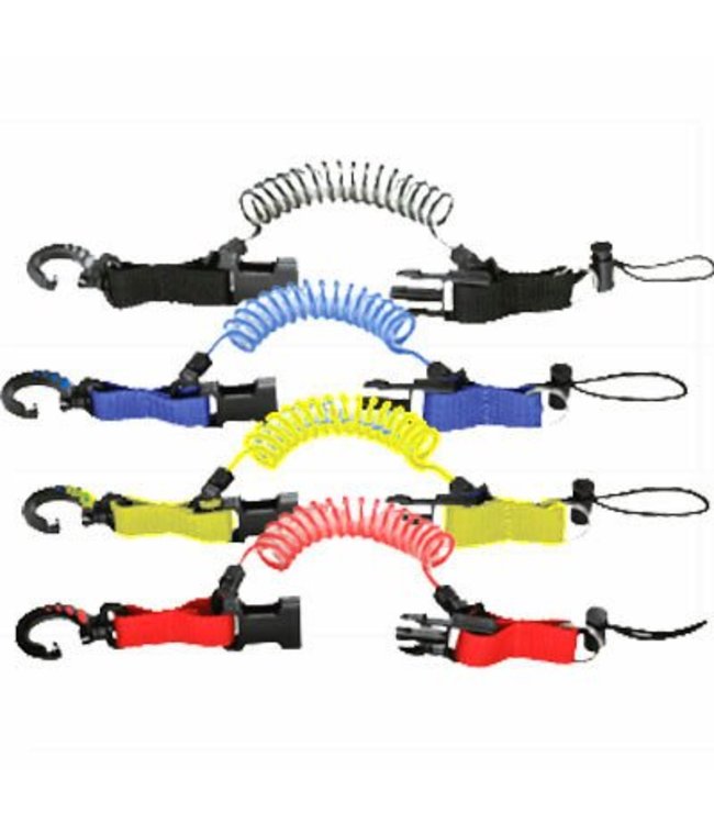 Spiraalkoord met clip en ring