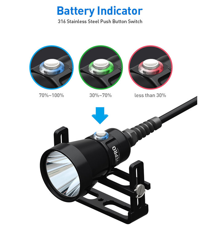 Divepro CL4200B 4200lm kabellamp