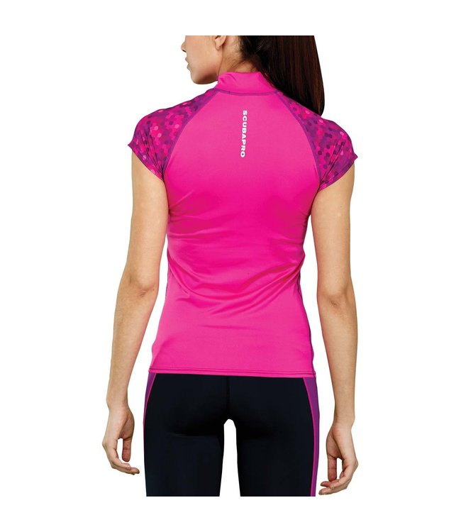 Scubapro Rash Guard dames kort Flamingo