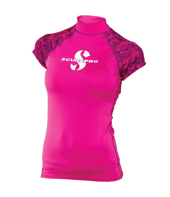 Scubapro Rash Guard dames kort Flamingo