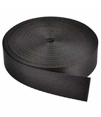 Webbing voor loodgordel zwart 5cm per meter