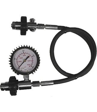 Overvulslang 300 BAR met Manometer