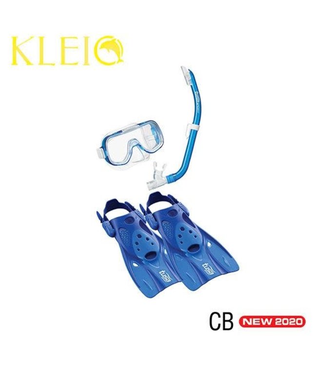 Tusa Mini-Kleio Travel Junior Snorkelset Blauw