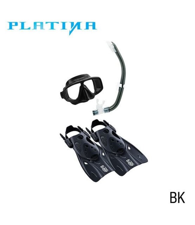 TUSA Platina Travel snorkelset Zwart