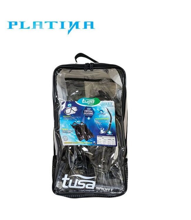 TUSA Platina Travel snorkelset Zwart