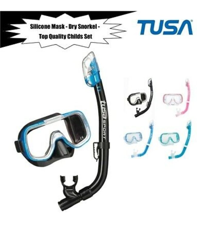 TUSA Mini-Kleio Dry junior snorkelset