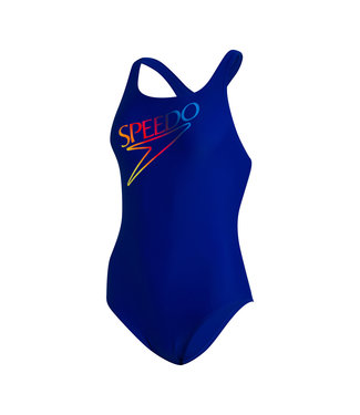 Speedo Speedo Printed Medalist badpak Blauw