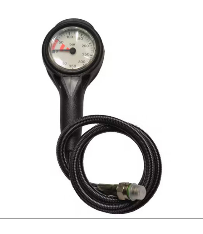 Manometer 400 bar met Miflex slang