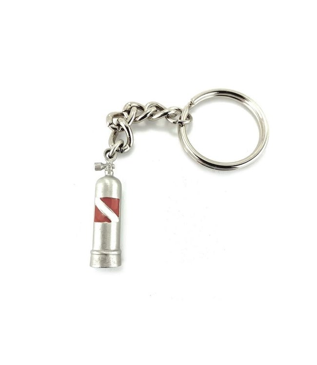 Big Blue Tinnen Sleutelhanger kleur