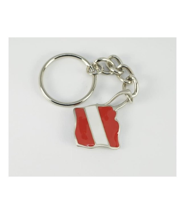 Big Blue Tinnen Sleutelhanger kleur