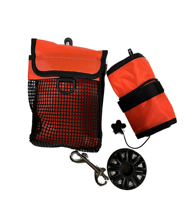 Q-Dive SMB Buoy met vingerreel in tas
