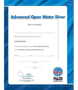 PADI PADI Certificaat Advanced Open Water Diver