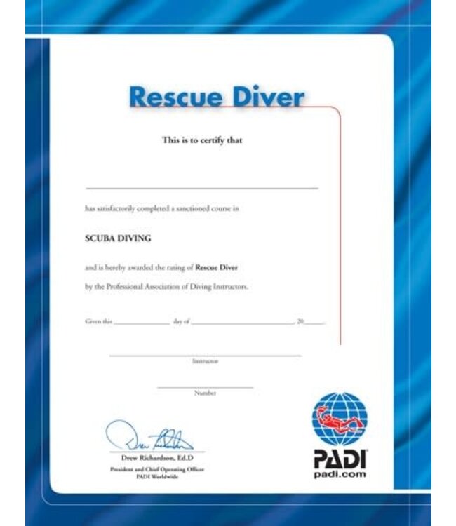 PADI Certificaat Rescue Diver