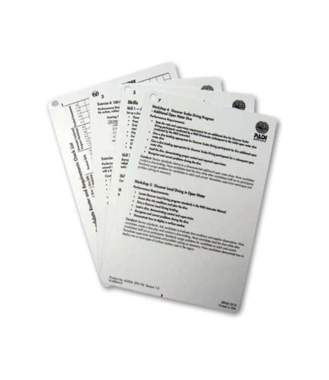 PADI Cue Cards Divemaster