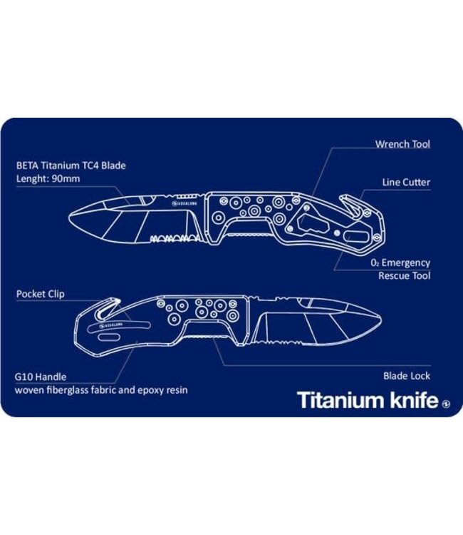 Aqualung Folding Blunt Titanium duikmes
