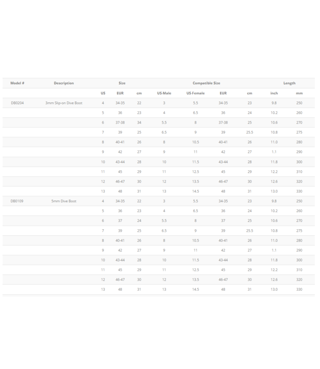 TUSA 5mm DB0109 hoge duikschoen