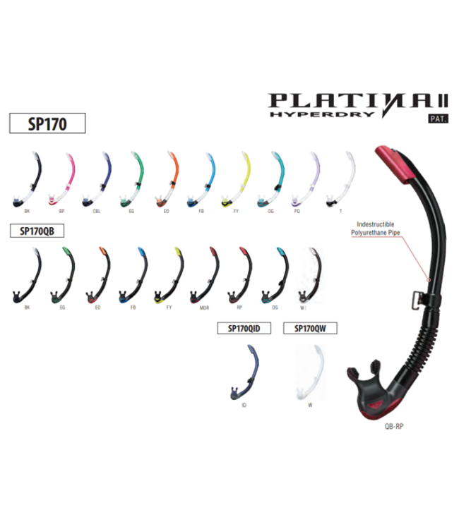 TUSA TUSA Hyperdry Platina II Snorkel