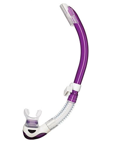 Boccaglio Semi-Asciutto Tusa Platina 2 Hyperdry | Snorkel In Silicone Professionale Con Valvola Scarico E Supporto Rimovibile