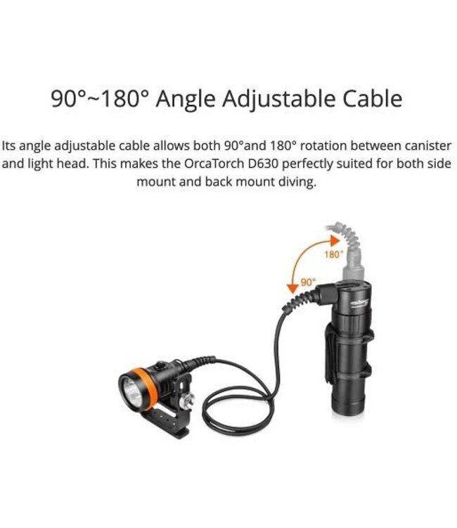 OrcaTorch D630 V2 kabellamp