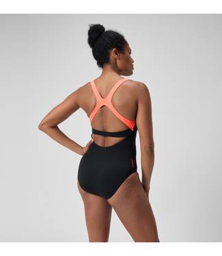 Speedo Speedo Flex Band Bra badpak zwart-rood