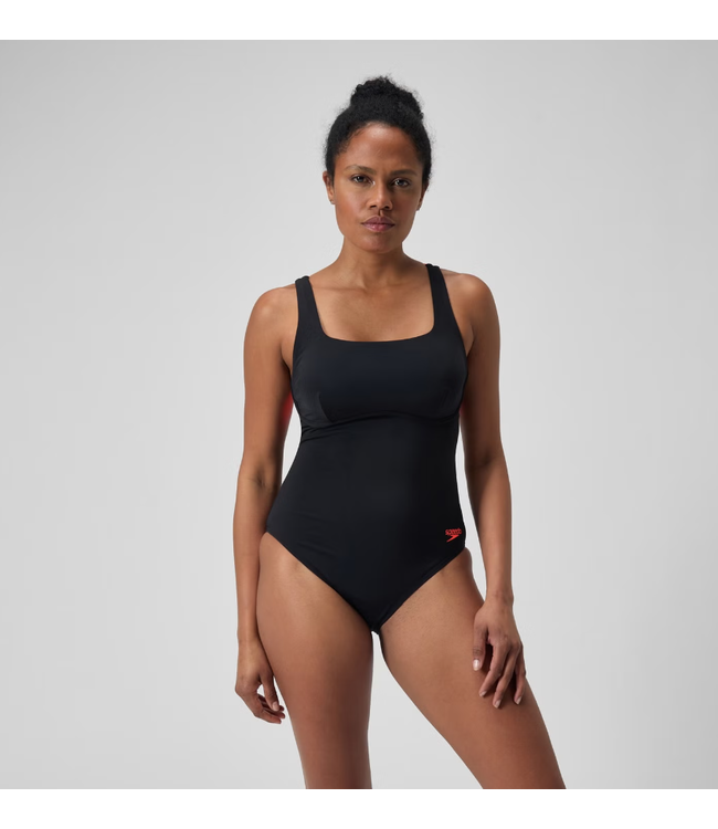 Speedo Flex Band Bra badpak zwart-rood