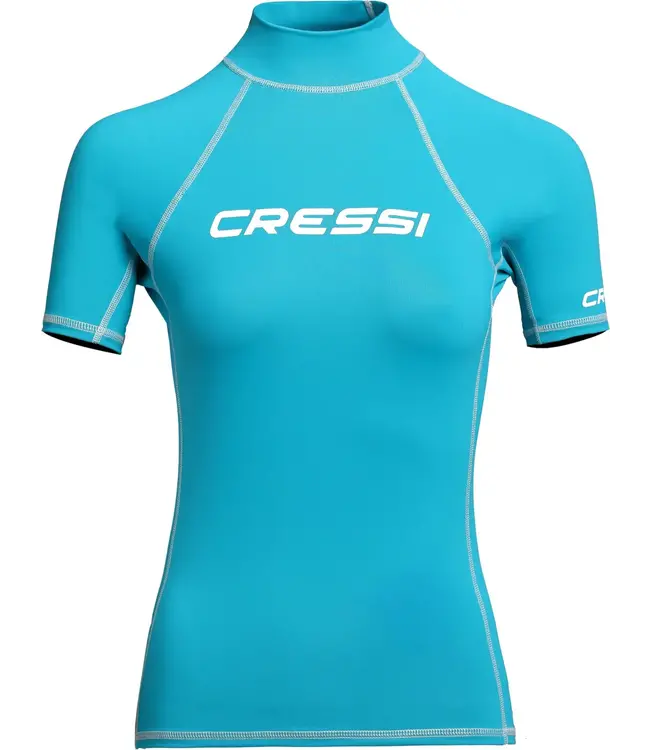 Cressi Rash Guard dames kort Aquamarina