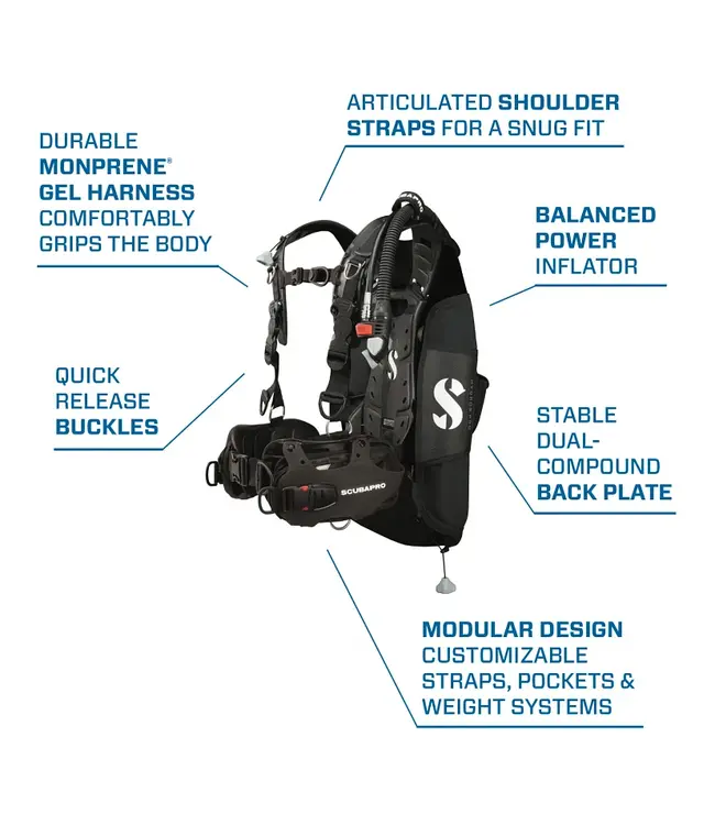 Scubapro Hydros Pro Zwart heren trimvest